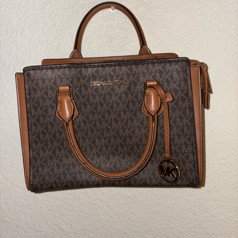 Michael Kors Brown and Tan Satchel